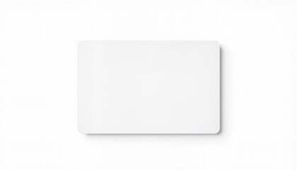 Blank white credit card mockup on white background, design potential