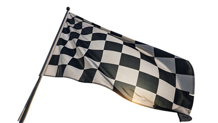 Finish flag white Black and white checkered flag sport and race theme, victory flag. vector isolated transparent background