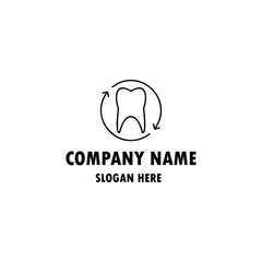 Dental Clinic logo template, Dental Care logo designs vector, Health Dent Logo design vector template linear style. Dental clinic Logotype concept icon. Tooth Teeth Smile Dentist Logo,