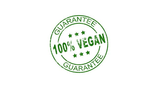100 percent vegan product. Healthy food labels with lettering. Vegan food stickers. Organic badge. Lettering Natural. Motion graphics. 4K.