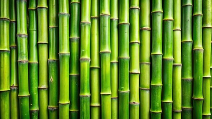 Obraz premium Green Bamboo Home Decor, Natural Accent, Neatly Arranged Sticks, Minimalist Interior Design, Zen Decor, Asian Inspired Home