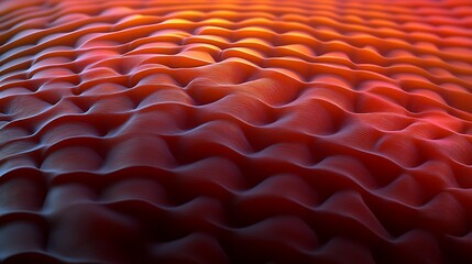 Fototapeta premium Orange waves of a textural object with dark gradient for background use on websites or promotional materials