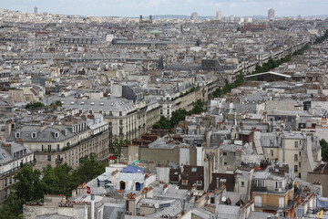 Fototapeta premium Vue aérienne des toits de Paris. France