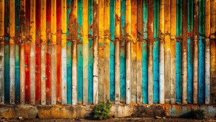 Grunge Urban Texture: Striped Concrete Wall Background Landscape Photography
