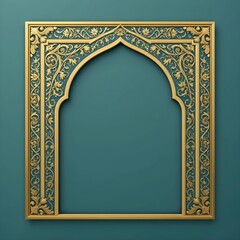 Golden Archway: This image features an ornate, golden archway with intricate floral carvings, creating a visually striking and elegant frame. Ai generated image