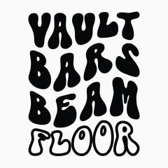 Vault Bars Beam Floor Retro SVG PNG Sublimation t shirt design