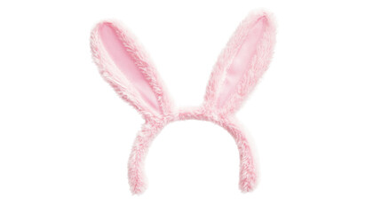 Pink Easter bunny ears headband isolated on white background
