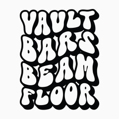 Vault Bars Beam Floor Retro SVG PNG Sublimation t shirt design