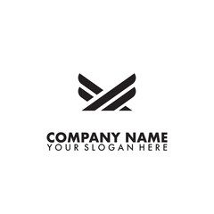 Flying birds minimalist logo vector 