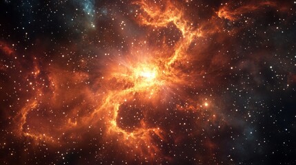 Obraz premium Beautiful cosmic nebula generative ai