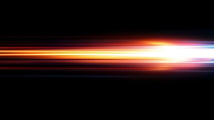 Abstract Light Streaks Horizontal Bright Colors