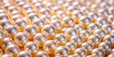 Luxurious Pearl Background, White Beads, Forced Perspective, Design Texture, Premium Quality