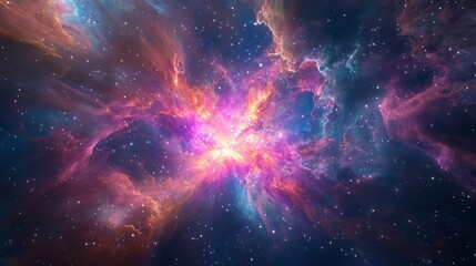 Fototapeta premium Beautiful cosmic nebula generative ai