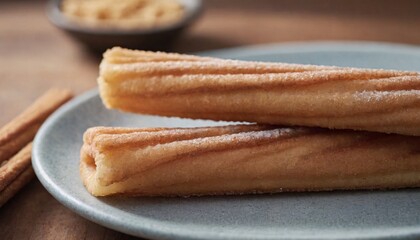 Crispy Golden Churros with Cinnamon Sugar and Warm Chocolate Dip | Classic Spanish Dessert Photography