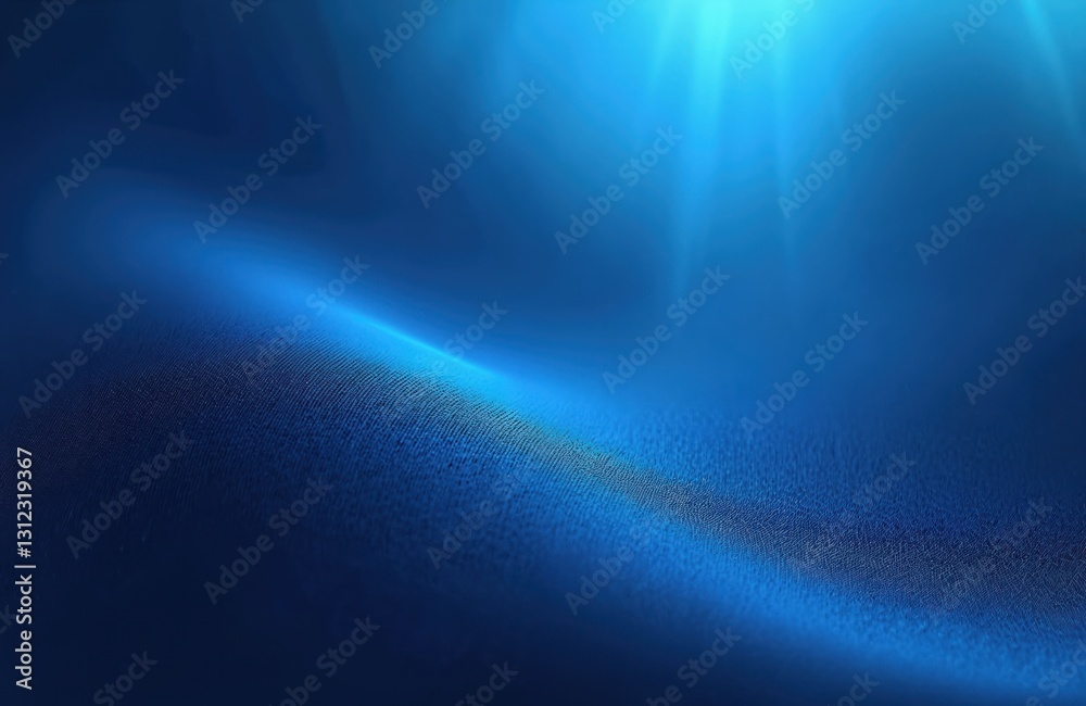 Poster blue gradient abstract background with light beams, smooth fabric texture for modern design. luxury 