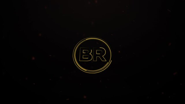 BR Logo Animation,  Creative Letter BR Logo Design Video