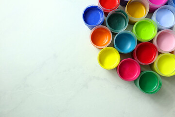 Materials for children creativity on light background                 