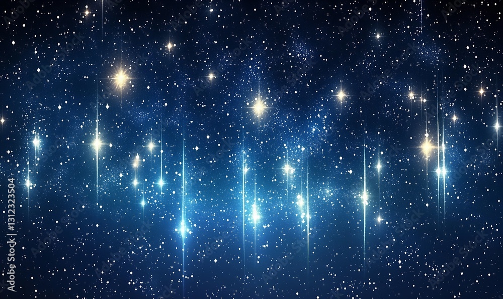 Aufkleber elegant representation of the milky way galaxy shimmering with bright stars and glowing light trails
