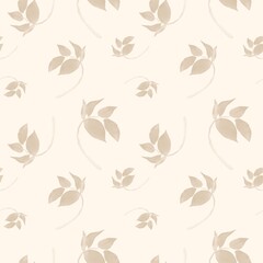 Leaves seamless pattern on background.