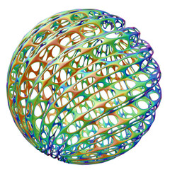 Iridescent Geometric 3D Shapes