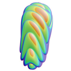 Iridescent Geometric 3D Shapes