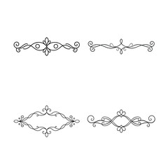 set of decorative elements