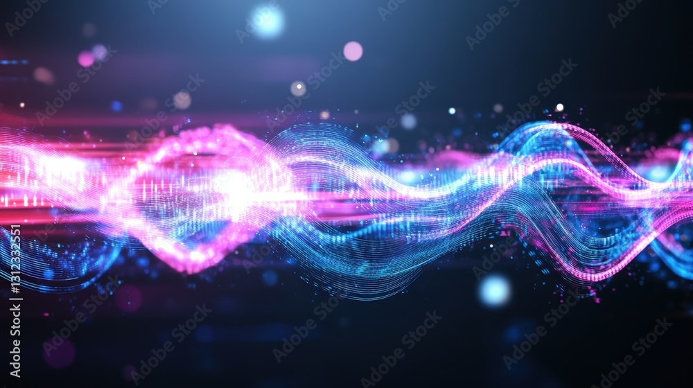Aufkleber captivating wave of light creating a mesmerizing display of colors and patterns in an ethereal atmos
