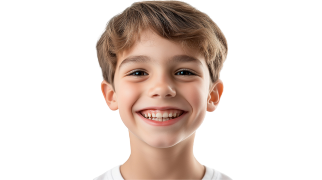Charming young man with a bright smile and joyful expression, looking confident and cheerful, isolated on a transparent background for easy customization and design use.
