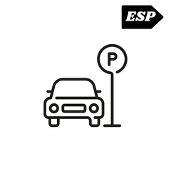 car parking sign icon