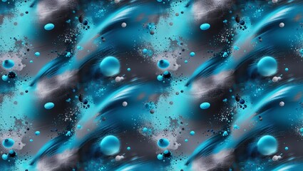 Engaging abstract pattern featuring blue, gray tones with playful shapes.