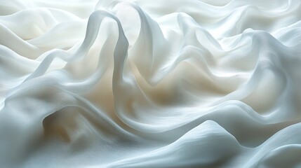 Fototapeta premium an artistic representation of white plastic film wrap capturing the delicate creases and folds