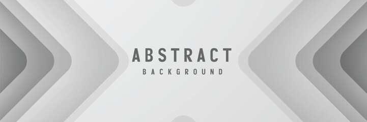 Abstract grey background design, curved shapes, website banner