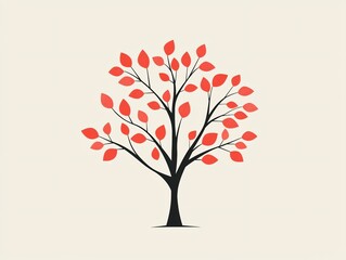 Fototapeta premium Autumn Tree Illustration