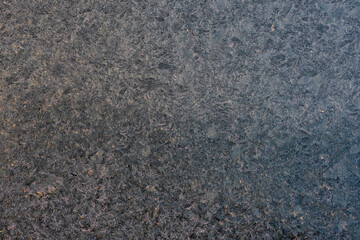 frost on glass window of car