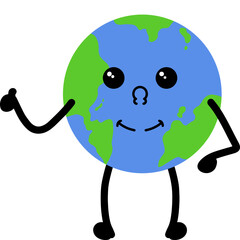 earth mascot illustration doodle