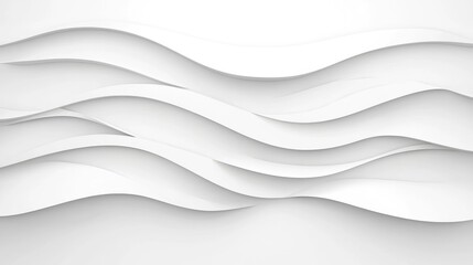 Fototapeta premium Abstract White Wave Pattern Background: Modern Minimalist Design