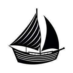 sailing ship isolated on white background