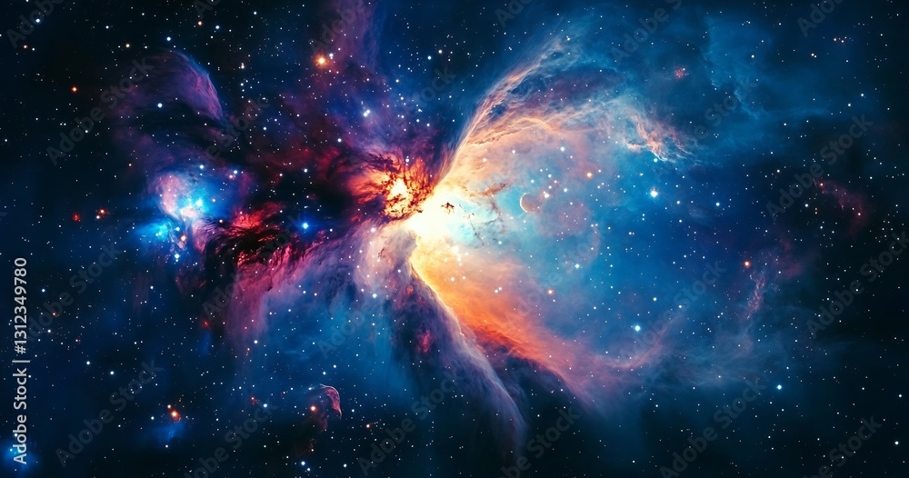 Aufkleber impressive cosmic nebula with swirling clouds of gas and brilliant stars illuminating the universe :
