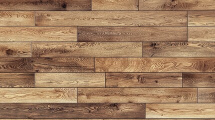 Minimalist Oak Hardwood Floor Drawing in Flat Lay Style Showcasing Natural Textures and Colors for Design Use