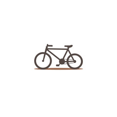 Naklejka premium Bicycle vector icon, minimalistic black, eco-friendly transport