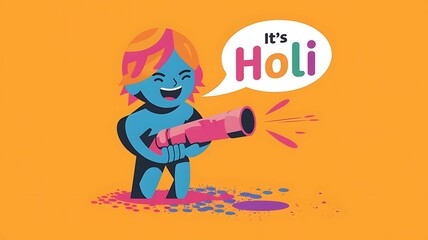 Happy Holi festival celebration greeting card, Wishes card, banner, social media post design, Indian festival of colors, Indian holi festival, holi 2025 celebration design, created with generative ai
