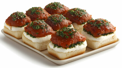Appetizer, tomato relish, cream cheese, party food