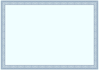 Blue Abstract Border & Frame for Certificate of Appreciation
