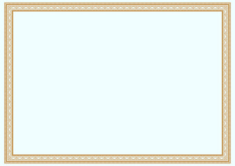 Gold Certificate of Appreciation Border,For diploma, prizes, business, certificates, universities, schools and companies.