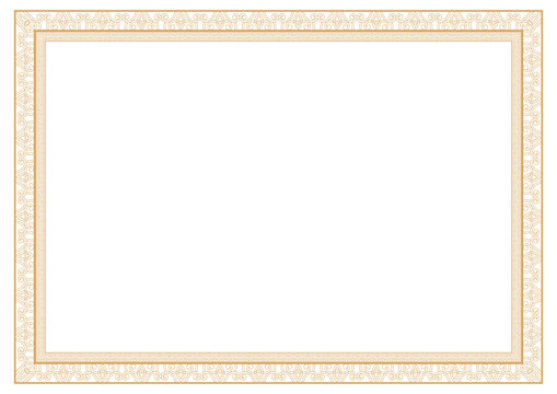 Gold Certificate of Appreciation Border,For diploma, prizes, business, certificates, universities, schools and companies.