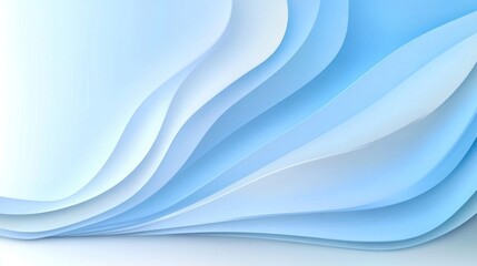 Abstract Blue Waves: A Serene Digital Artwork