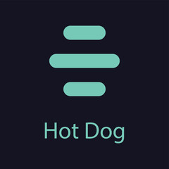 Fototapeta premium Hot Dog menu icon for navigation button.