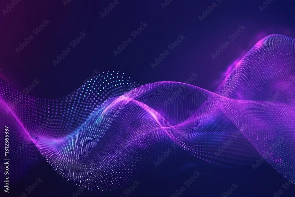 Aufkleber Dynamic Flow of Neon Waves in a Colorful Gradient for Modern Digital Art : Generative AI