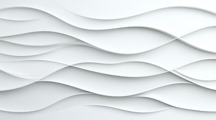 Obraz premium Abstract White Wave Pattern: Modern Minimalist Wall Design