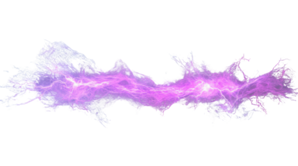 Purple plasma stream energy effect on transparent background